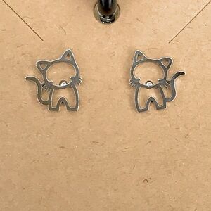 Cute Cat's Paw & Head Studs